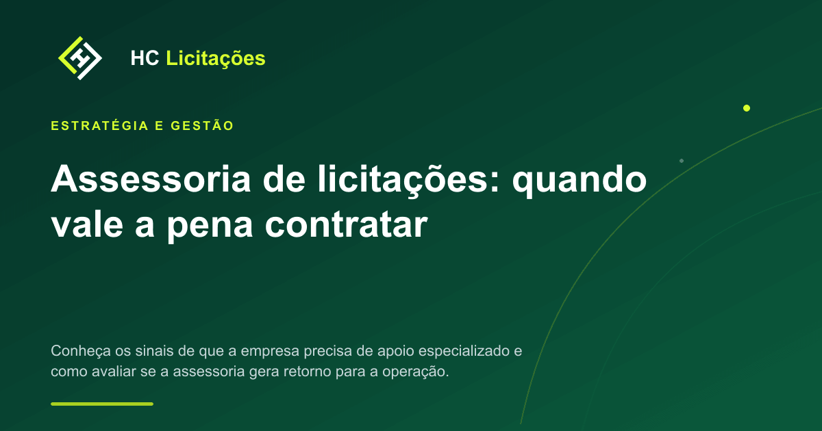 Ilustração do conteúdo: Assessoria de licitações: quando vale a pena contratar
